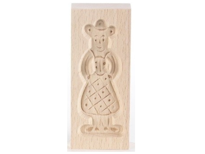 Speculaasplank Mini Pop Vrouw 8.5x3.5 cm