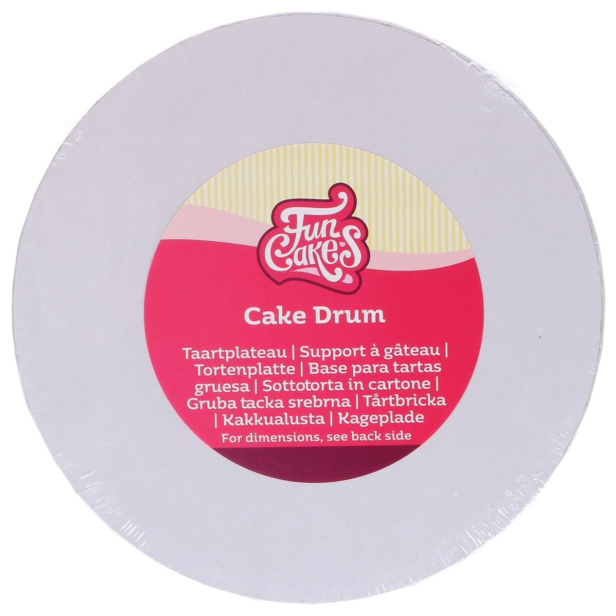 FunCakes Cake Drum Rond Wit Ø 17,5 cm