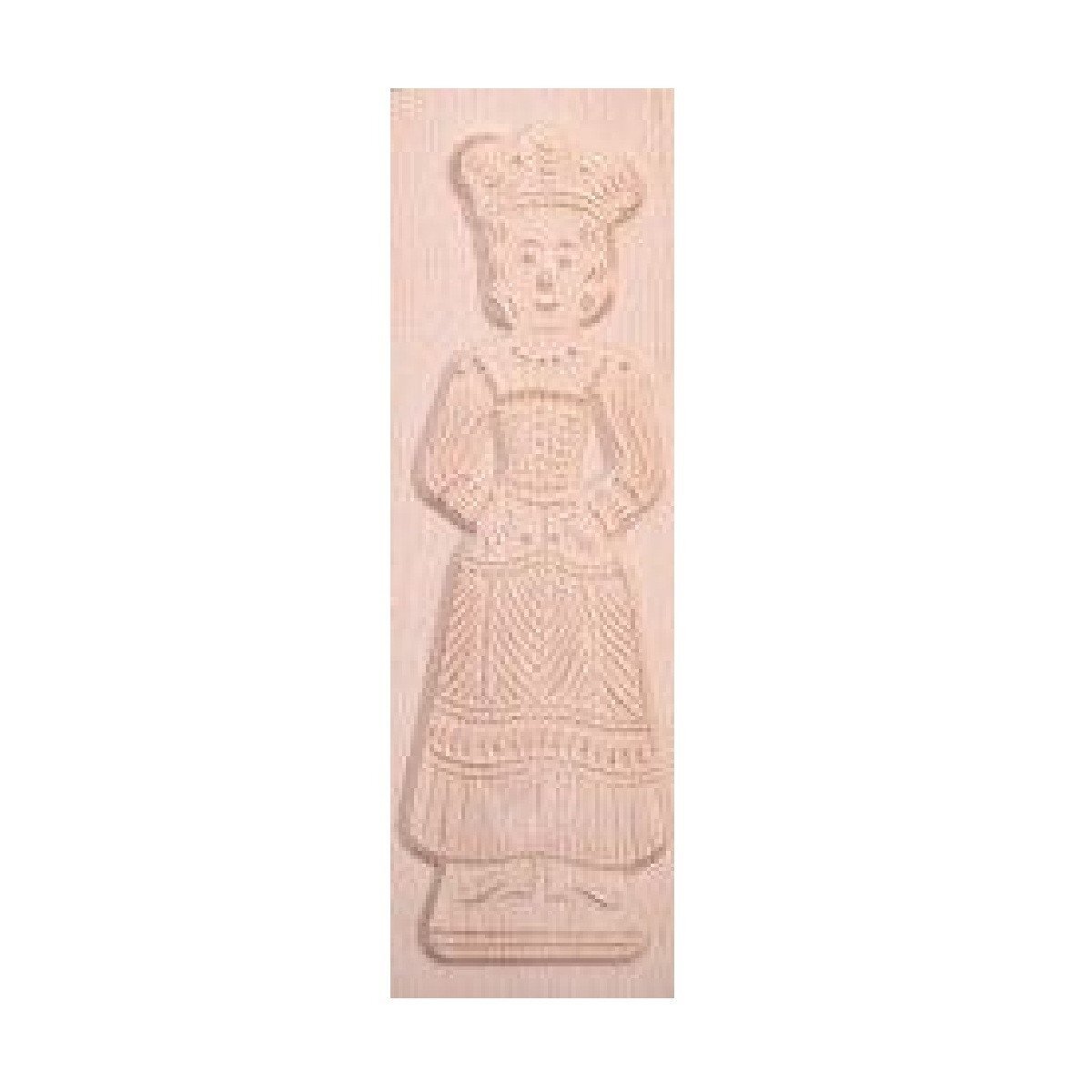 Speculaasplank Groot Pop Vrouw 30,5x10cm.