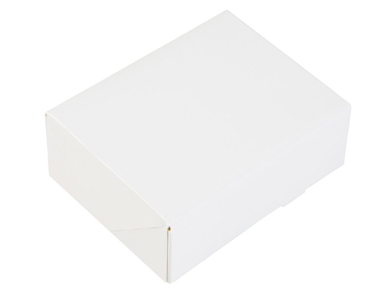 Taartdoos met klapdeksel 12x9,5x4,5cm - Wit
