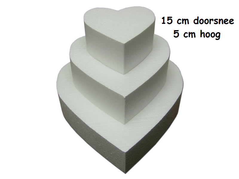 Taart Dummy Hart 5 cm - Ø 15cm