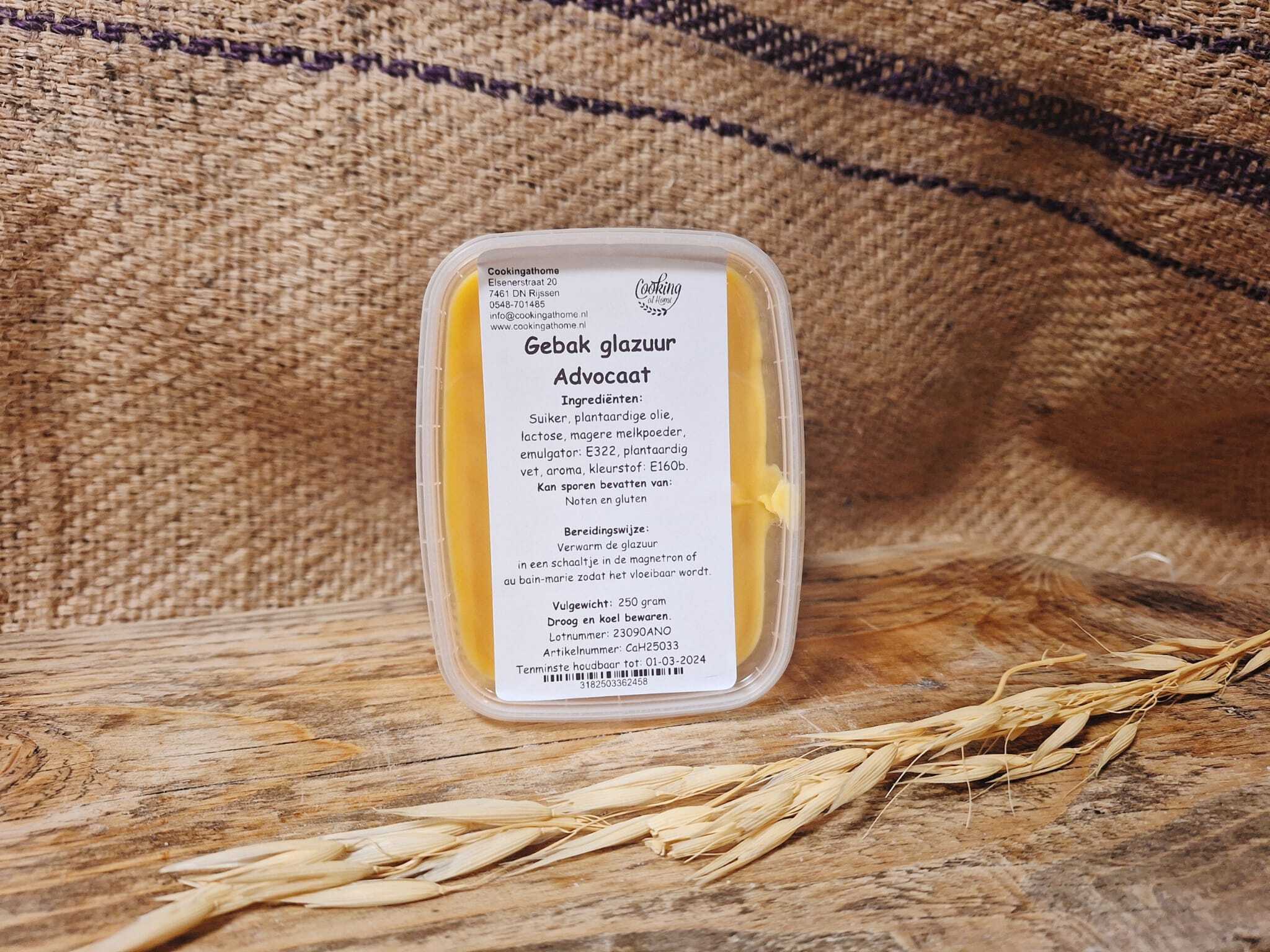 Gebak glazuur Advocaat - 250 gram (CaH)