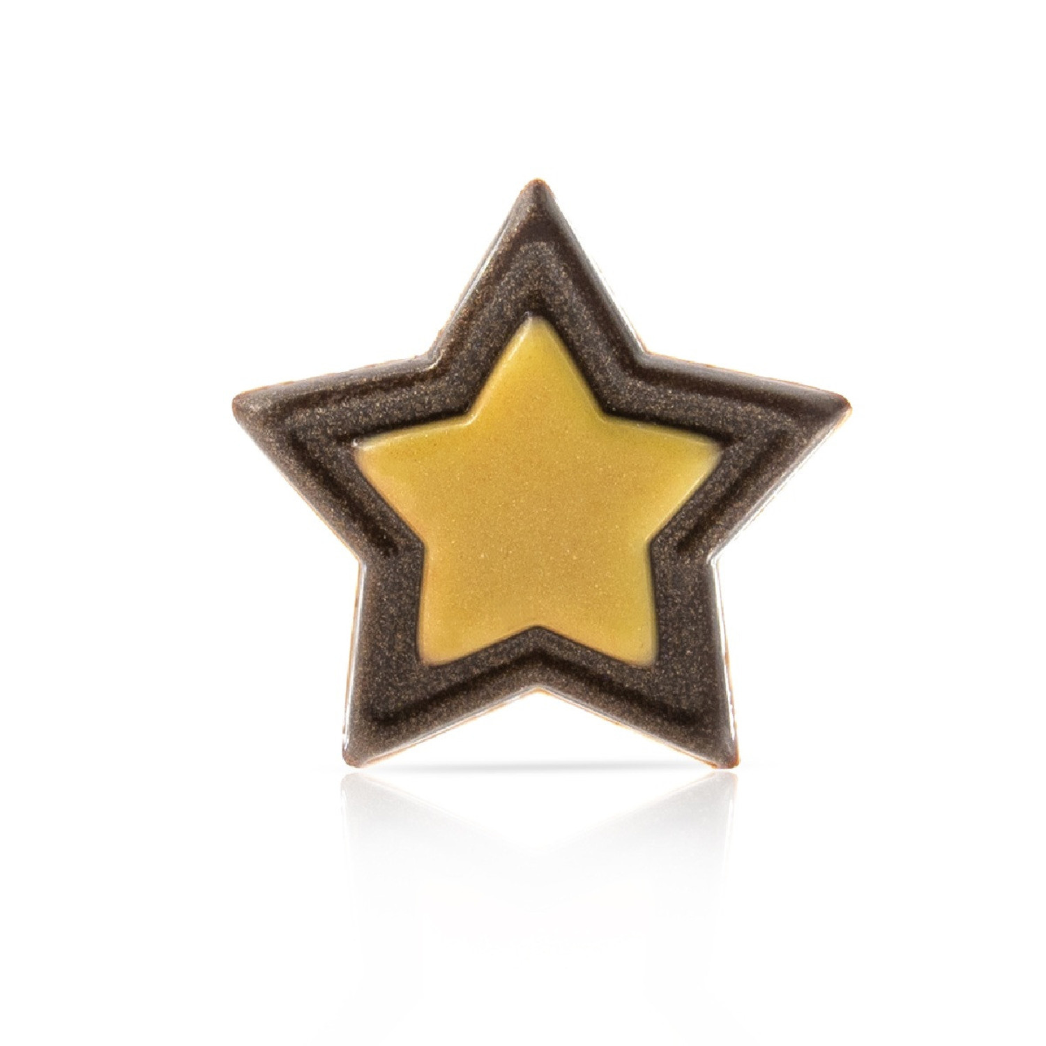 Chocoladedecoratie Ster Goud 6 stuks