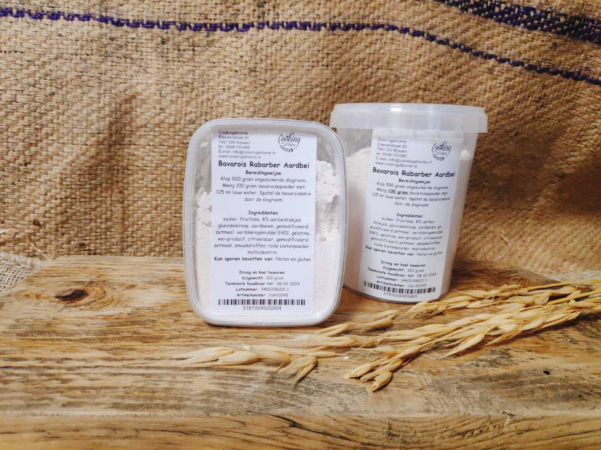 Bavarois Rabarber-aardbei 300 gram