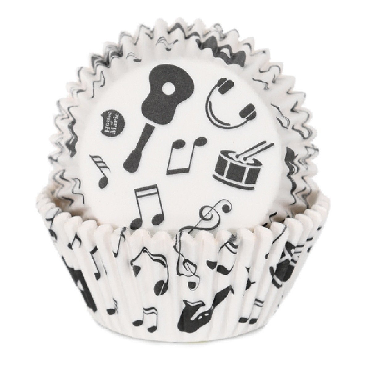 Cupcake Cups Muzieknoten 48st