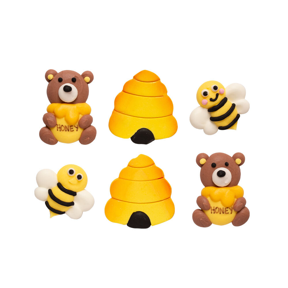 0500463_1 Decora Suikerdecoratie Honey/Bijen - 6 stuks