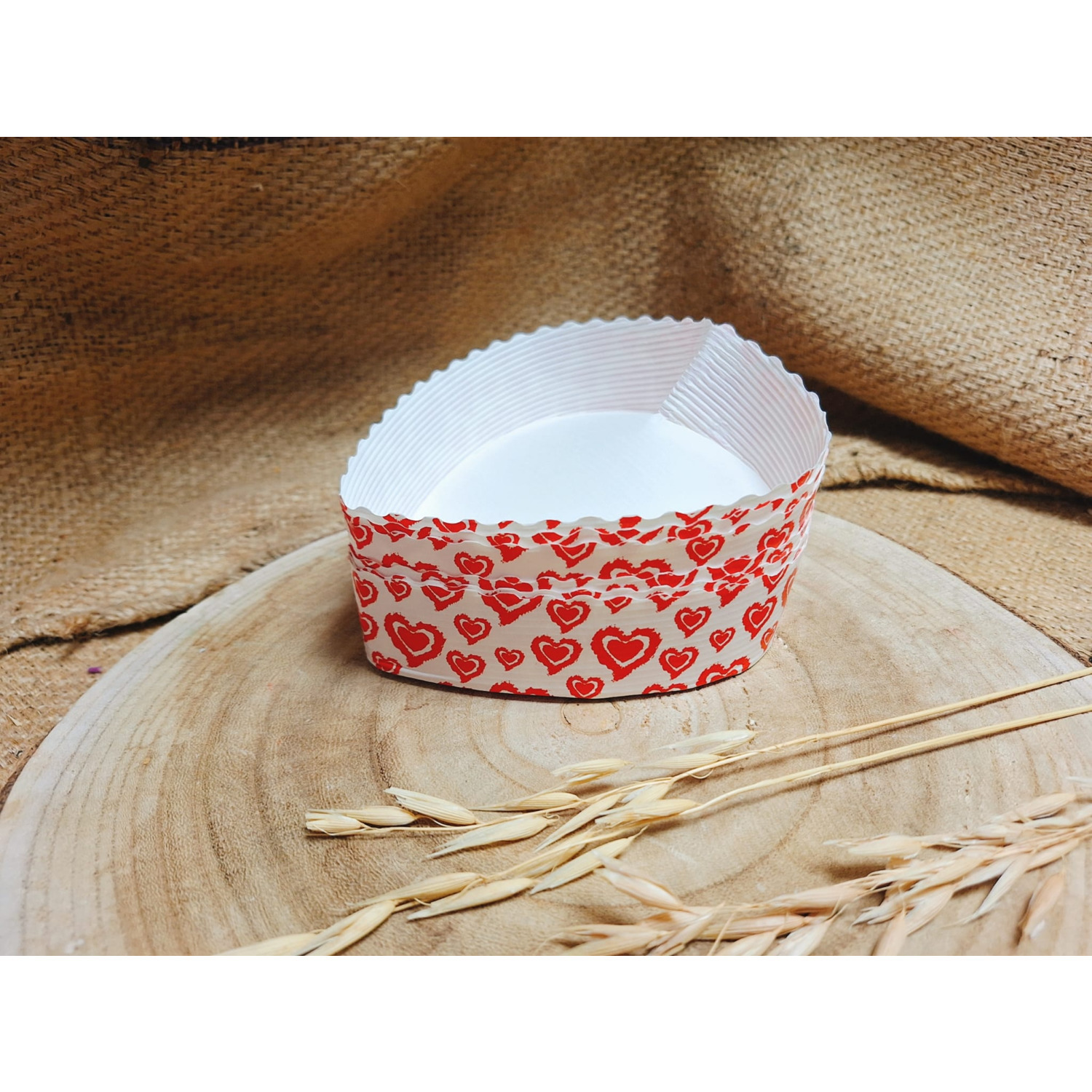 Wegwerp bakvorm Hart 13x13x3.5 per stuk