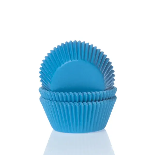 Cupcake cups MINI Effen Cyaan - 500 stuks HoM