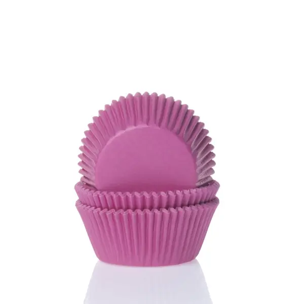 Cupcake cups MINI Effen Fuchsia - 500 stuks HoM