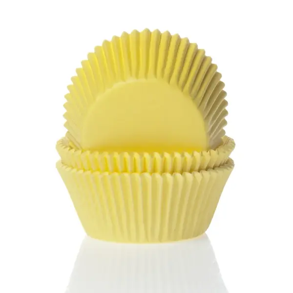 Cupcake cups MINI Effen Geel - 500 stuks HoM