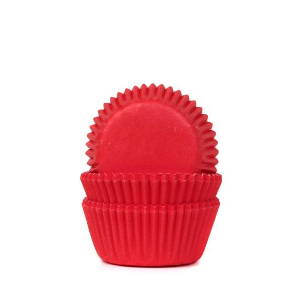 Cupcake cups MINI Effen Rood - 500 stuks HoM