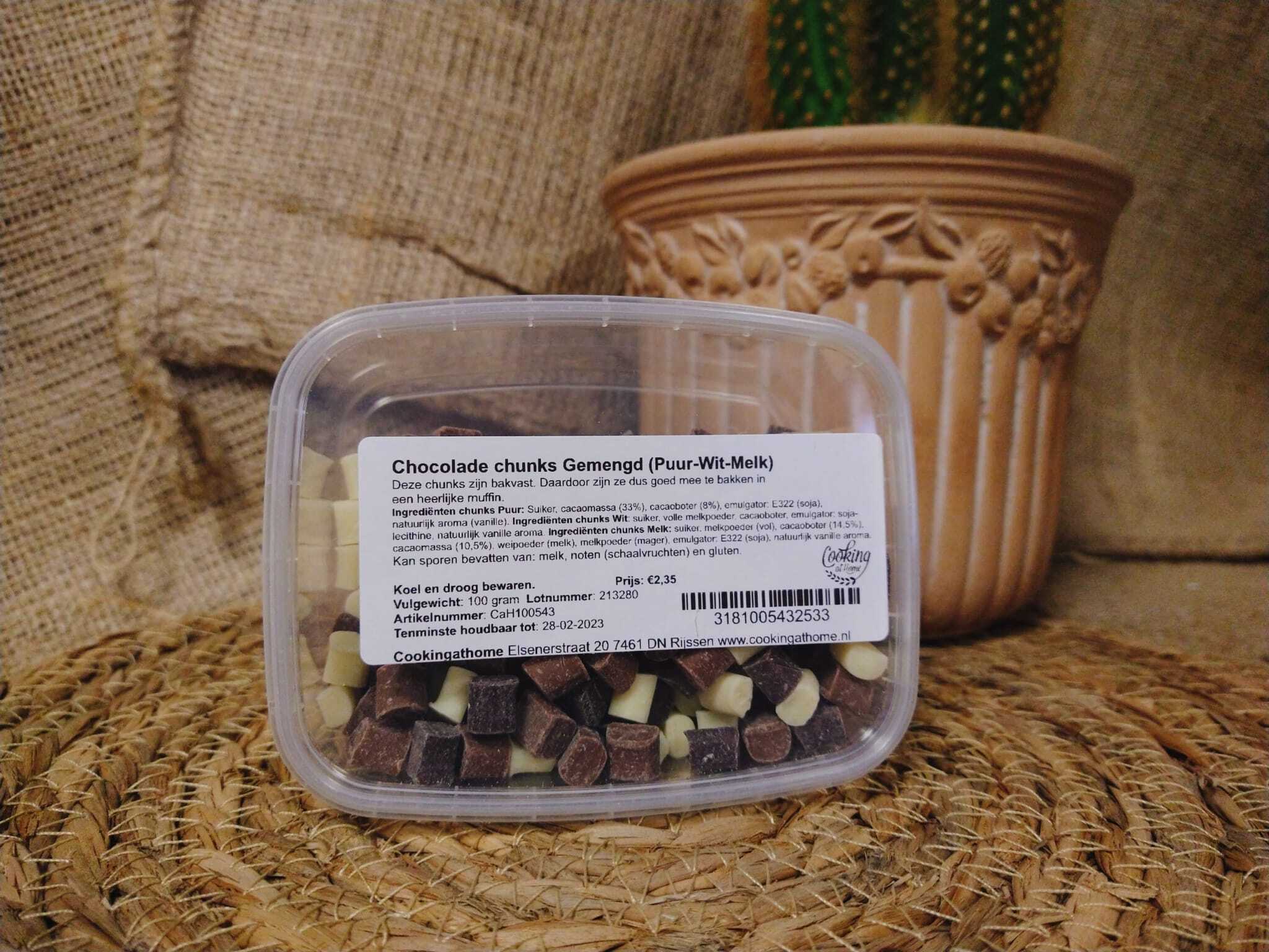 Bakvaste Chocolade Chunks Gemengd