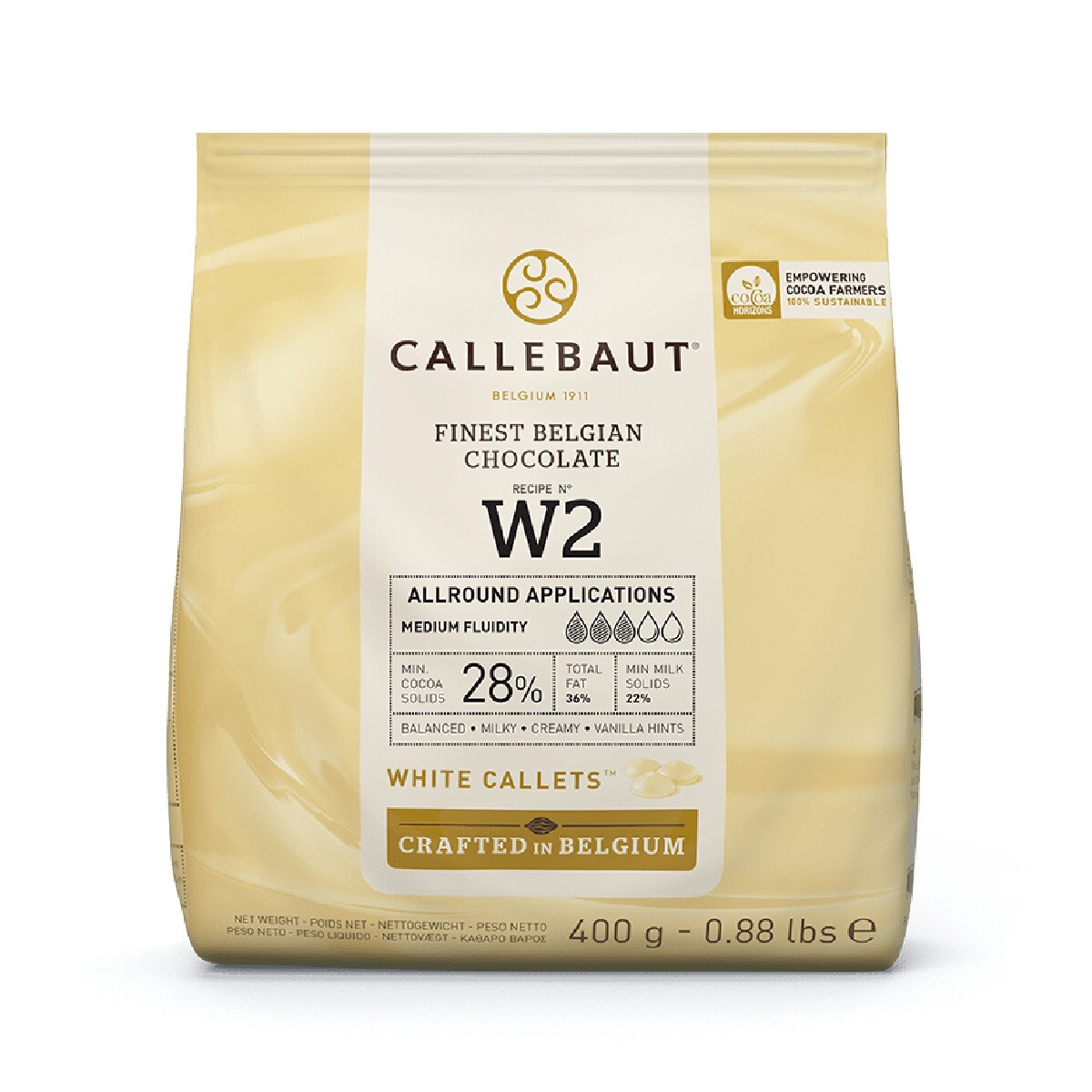 Callebaut Chocolade Callets Wit (W2) 400g