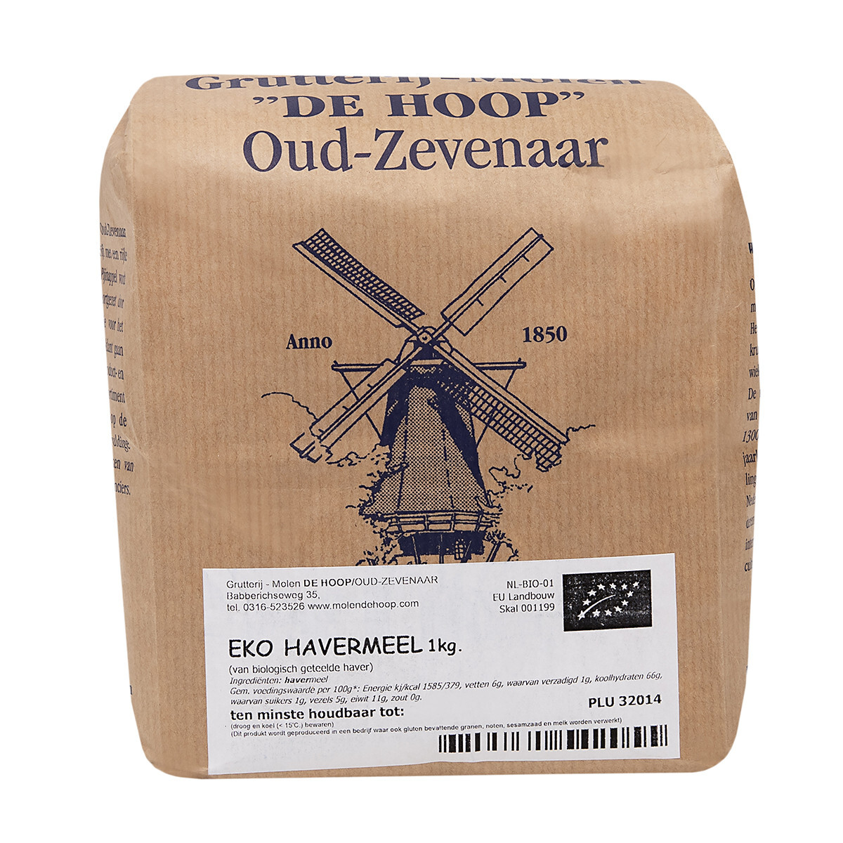 Molen de Hoop EKO Volkoren Havermeel 1kg