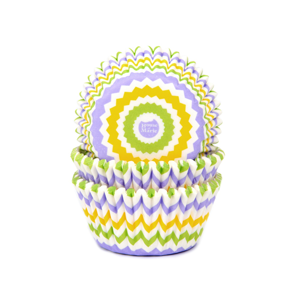 Cupcake Cups Chevron Lente 48st