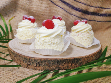 Bakpakket Witte Choco-Framboos Schuimgebakjes - voor 16 gebakjes