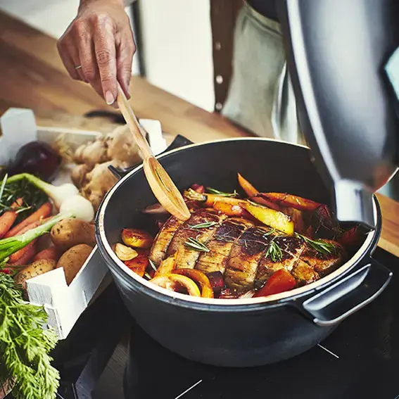 Emile Henry Kookpan rond Delight - 4.0Ltr - Slate