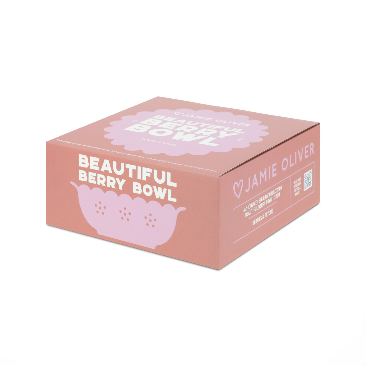 Jamie Oliver Big Love Beautiful Berry Bowl, 20cm, Pink, Stoneware