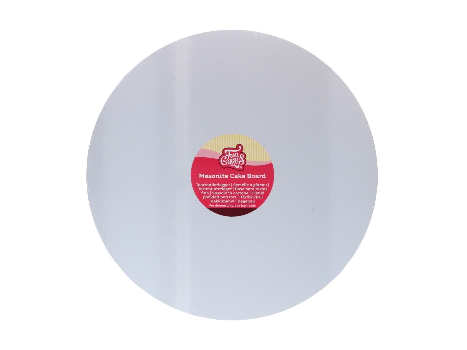 Masonite Cake Board Rond Wit - 30 cm