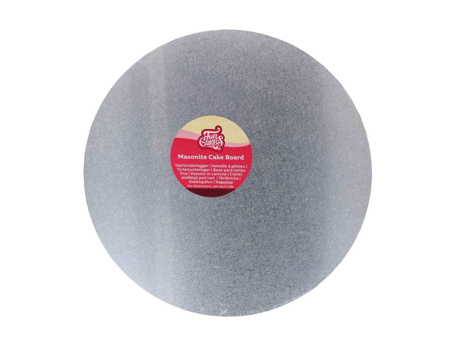 Masonite Cake Board Rond Zilver - 30 cm **