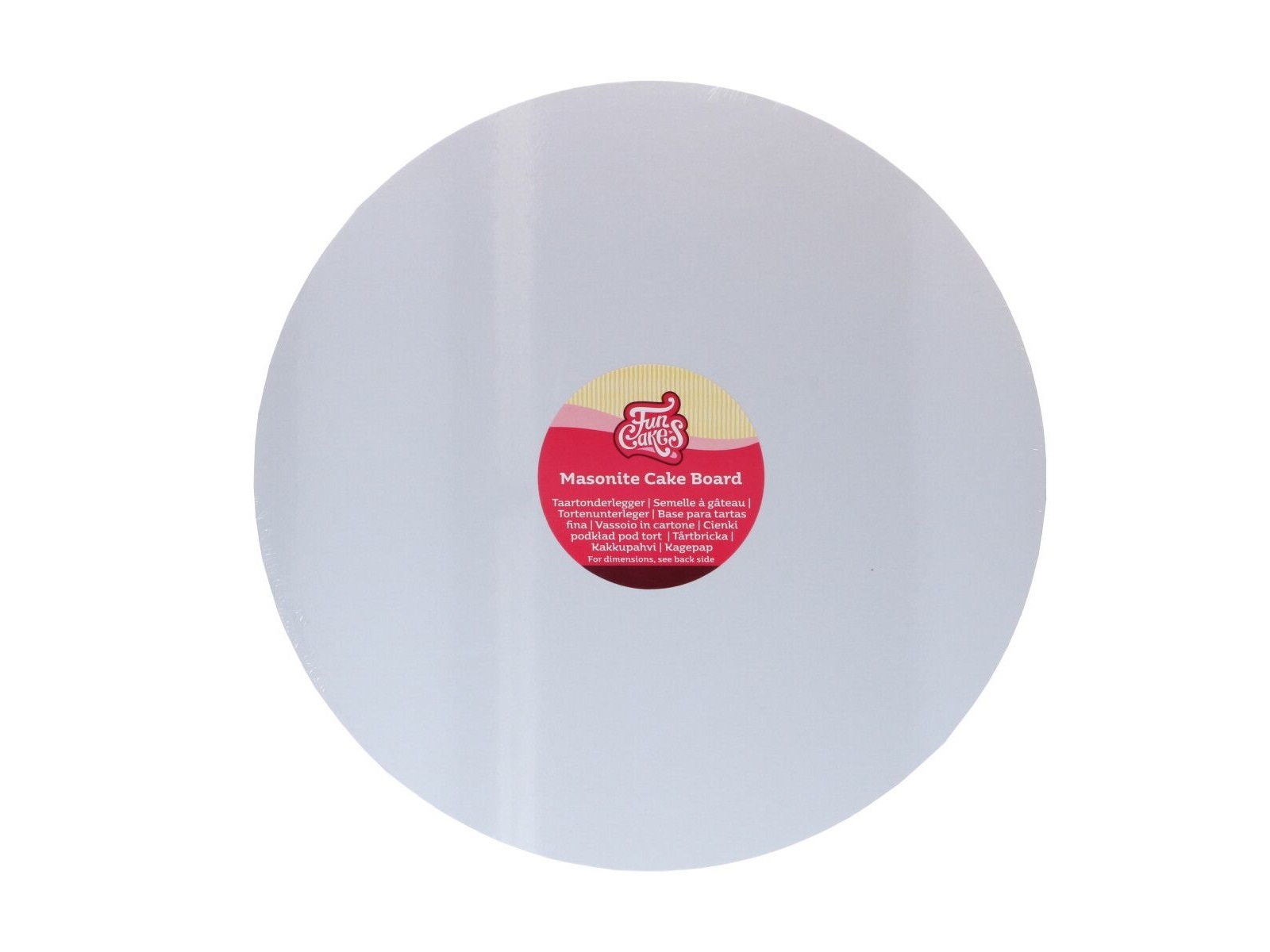 Masonite Cake Board Rond Wit - 35 cm
