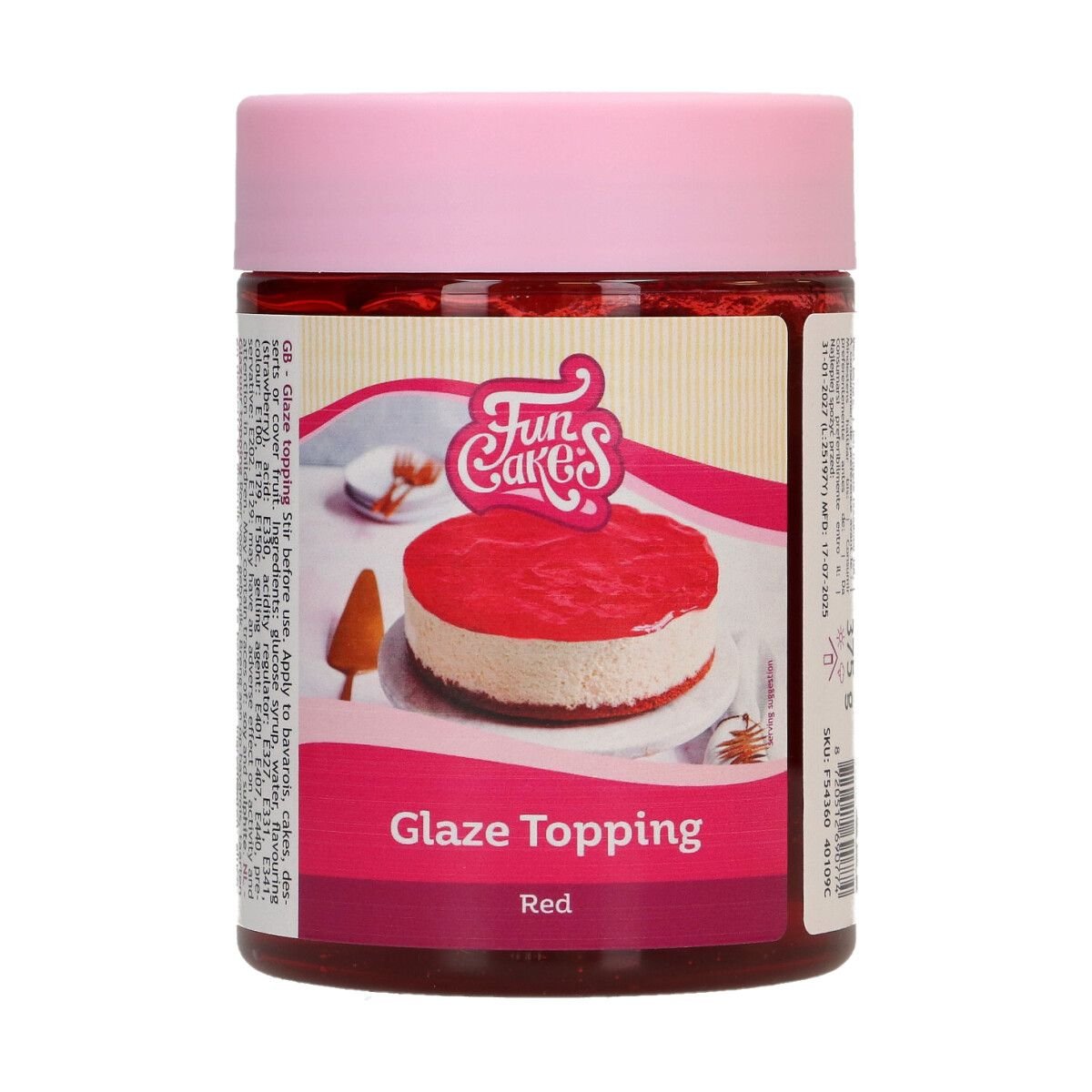 FUNCAKES2025_F54360_FunCakes_Glaze_Topping_Red_nieuwe_verpakking_1_JPG_1 FunCakes Glaze Topping Rood 375 g