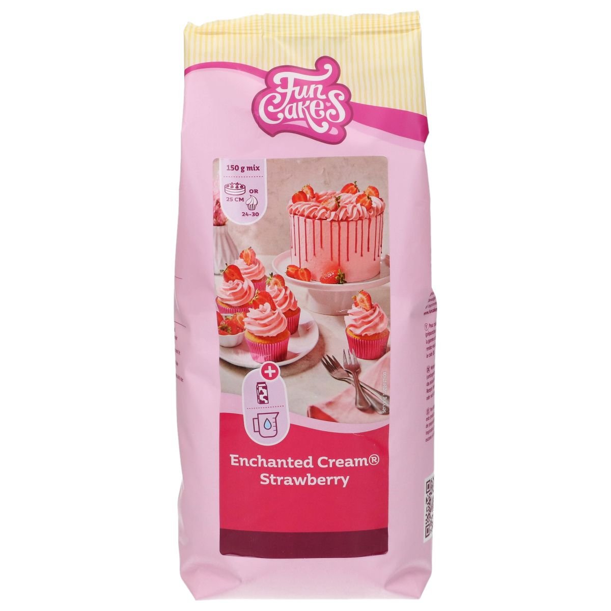 FunCakes Mix voor Enchanted Cream Strawberry 900g - aardbei