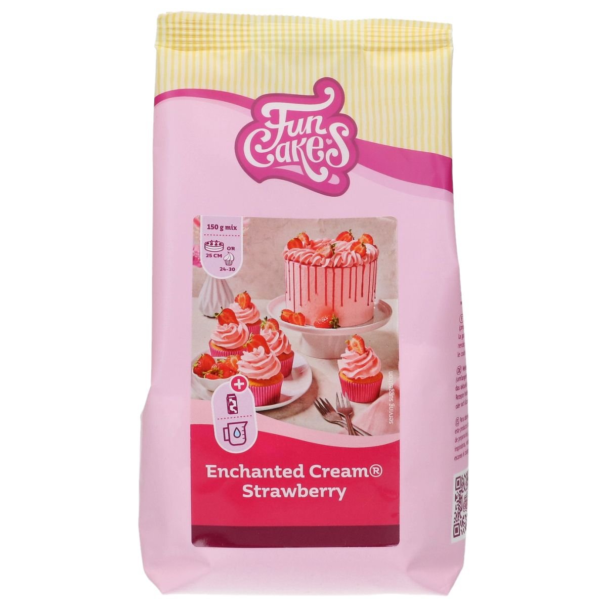 FunCakes Mix voor Enchanted Cream Strawberry 450g - aardbei