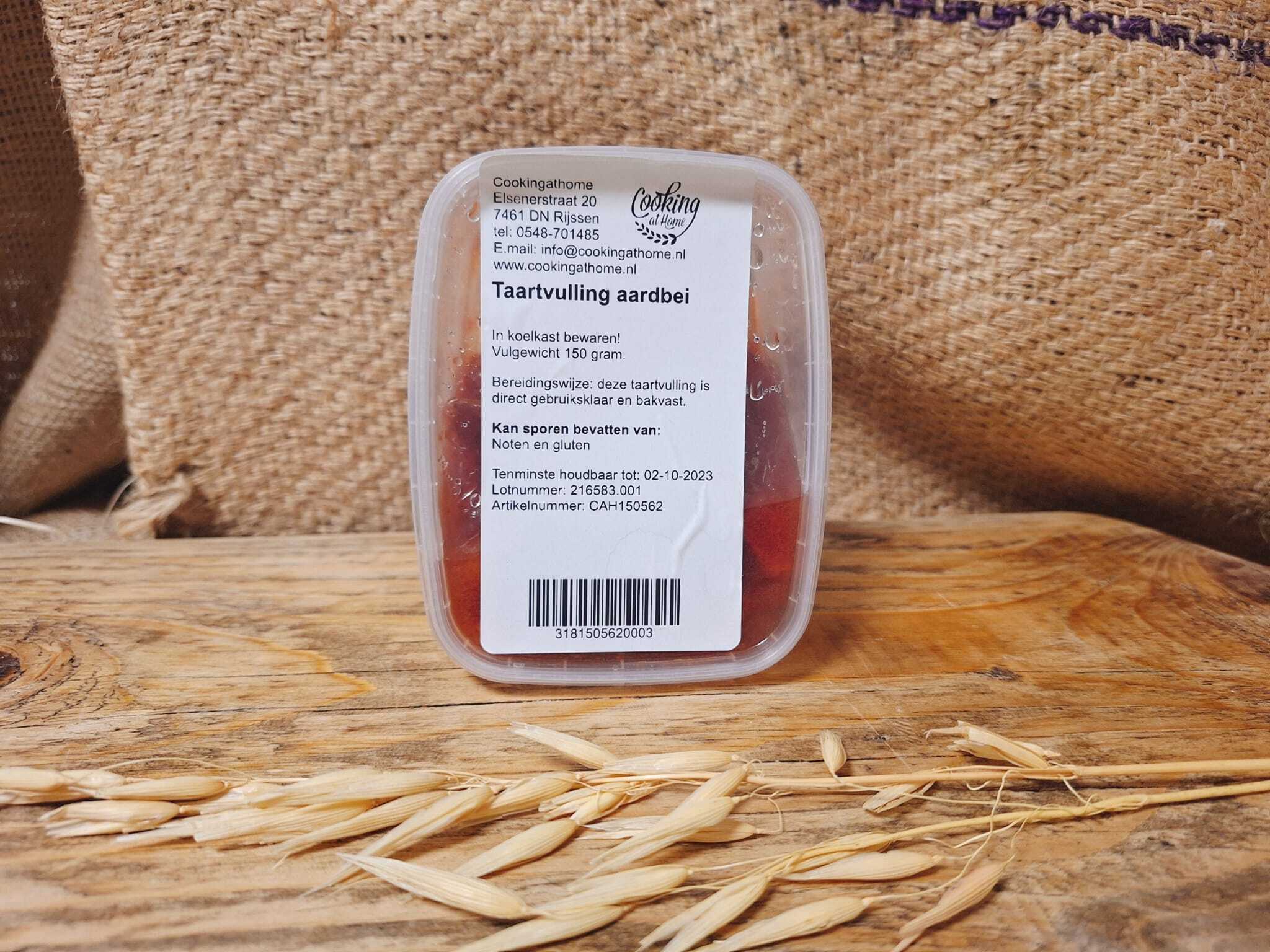 Bakvaste Taartvulling Aardbei 150 gram