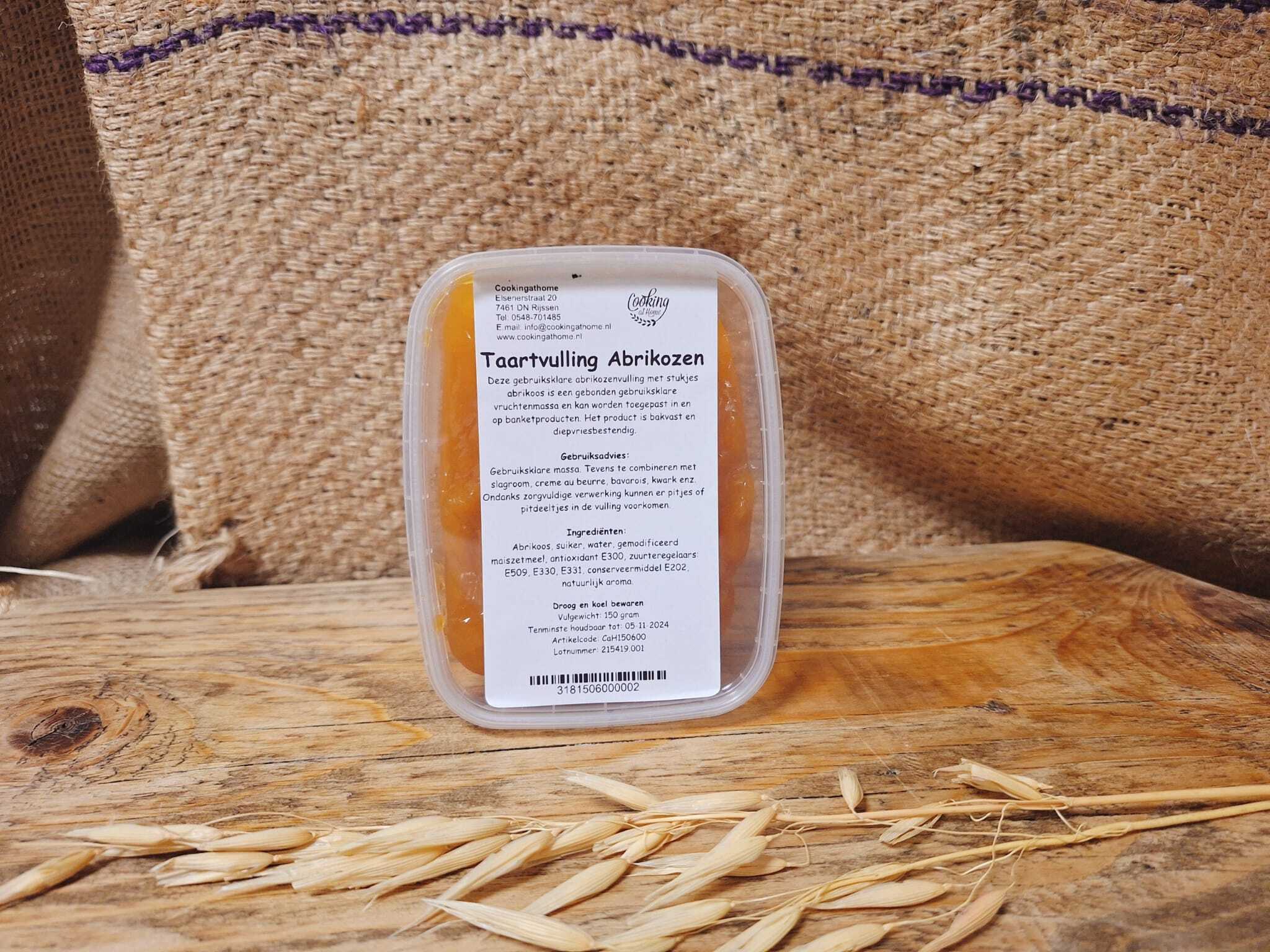 Bakvaste Taartvulling Abrikoos 150g