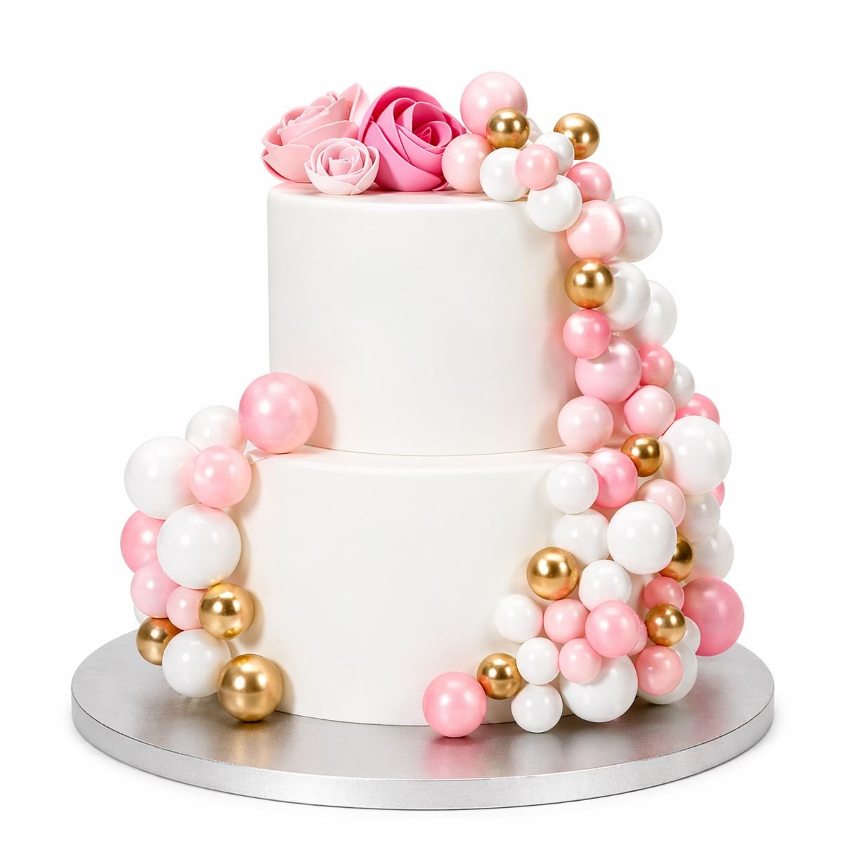 Simply Making Decoratieve Ballenset Roze Ombre & Goud pk/32