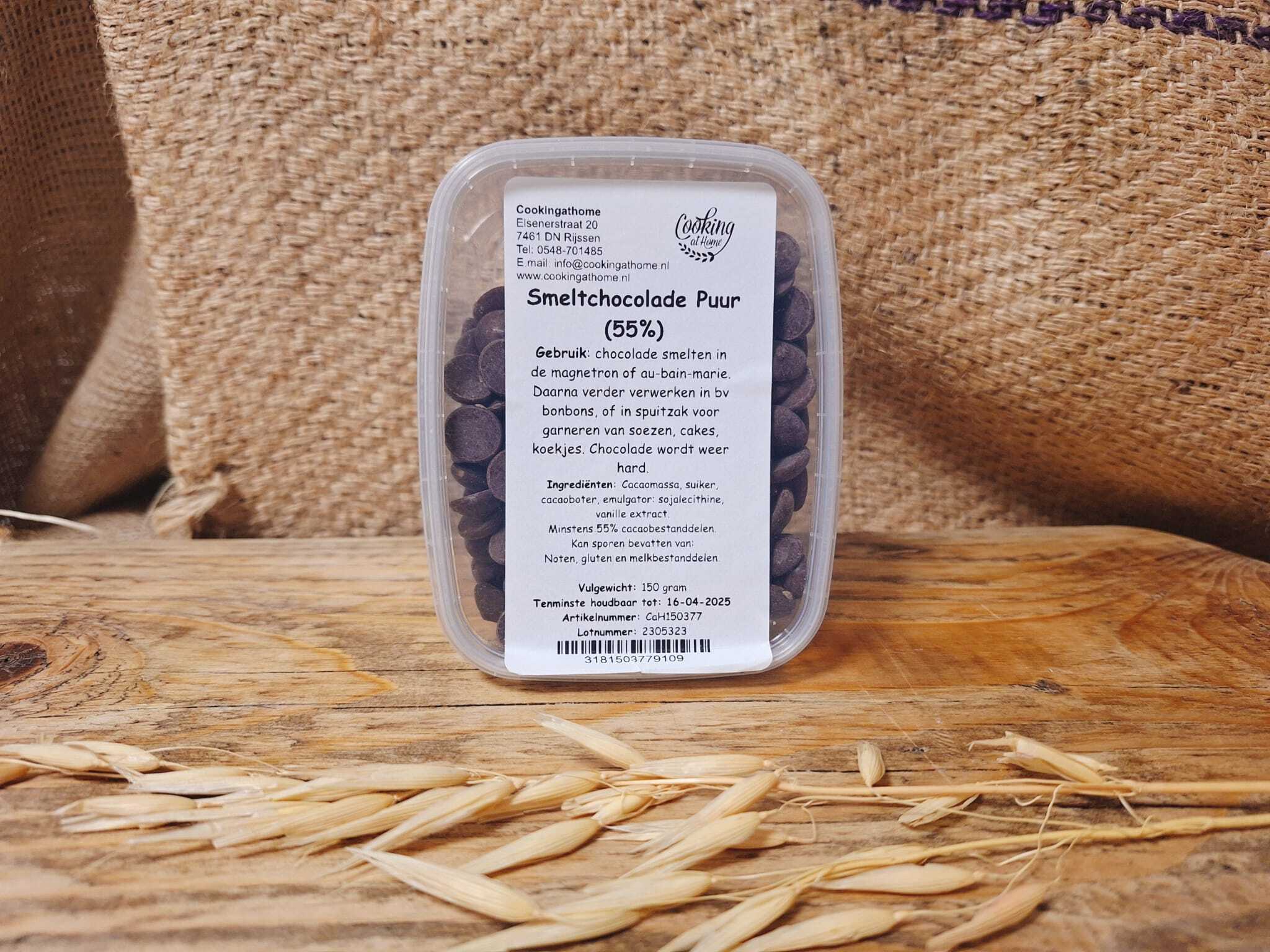 Smeltchocolade Puur 55% 150g