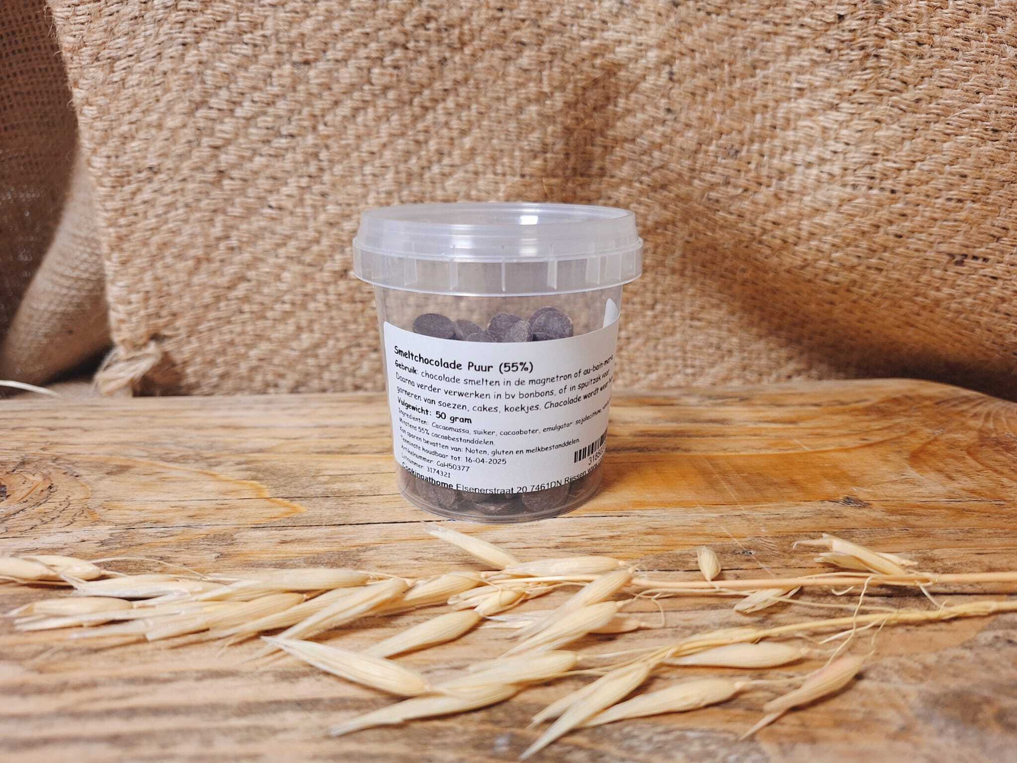 Smeltchocolade Puur 55% 50g