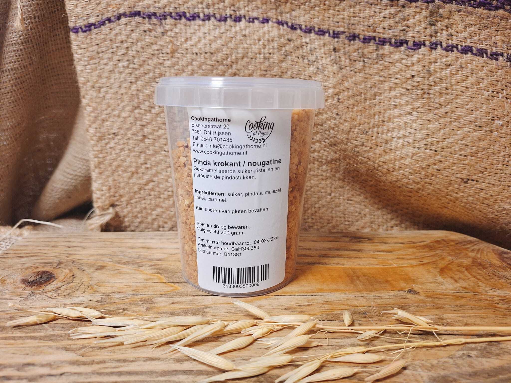 Pinda krokant / nougatine pinda 300 gram