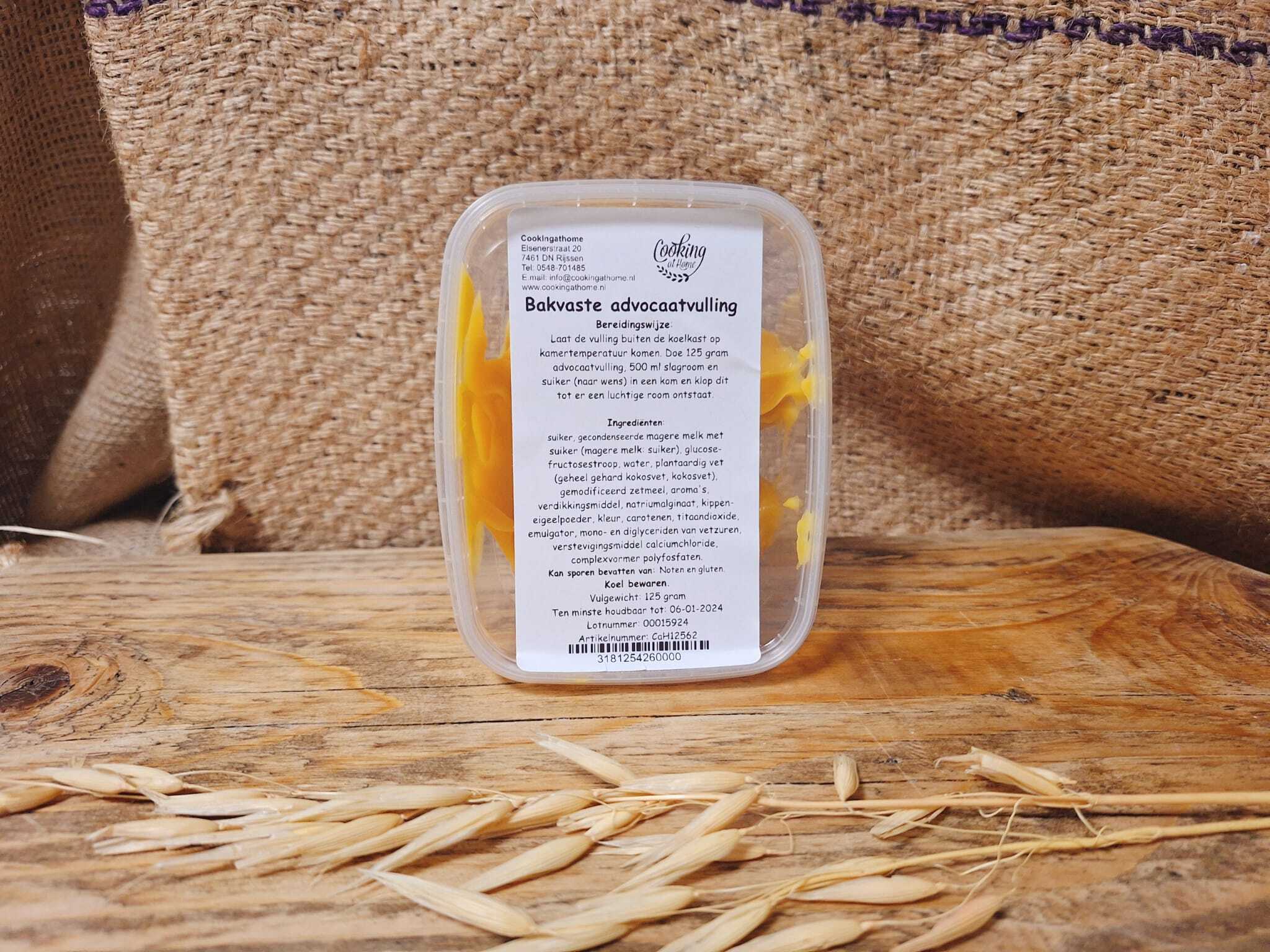 Bakvaste advocaat vulling 125 gram