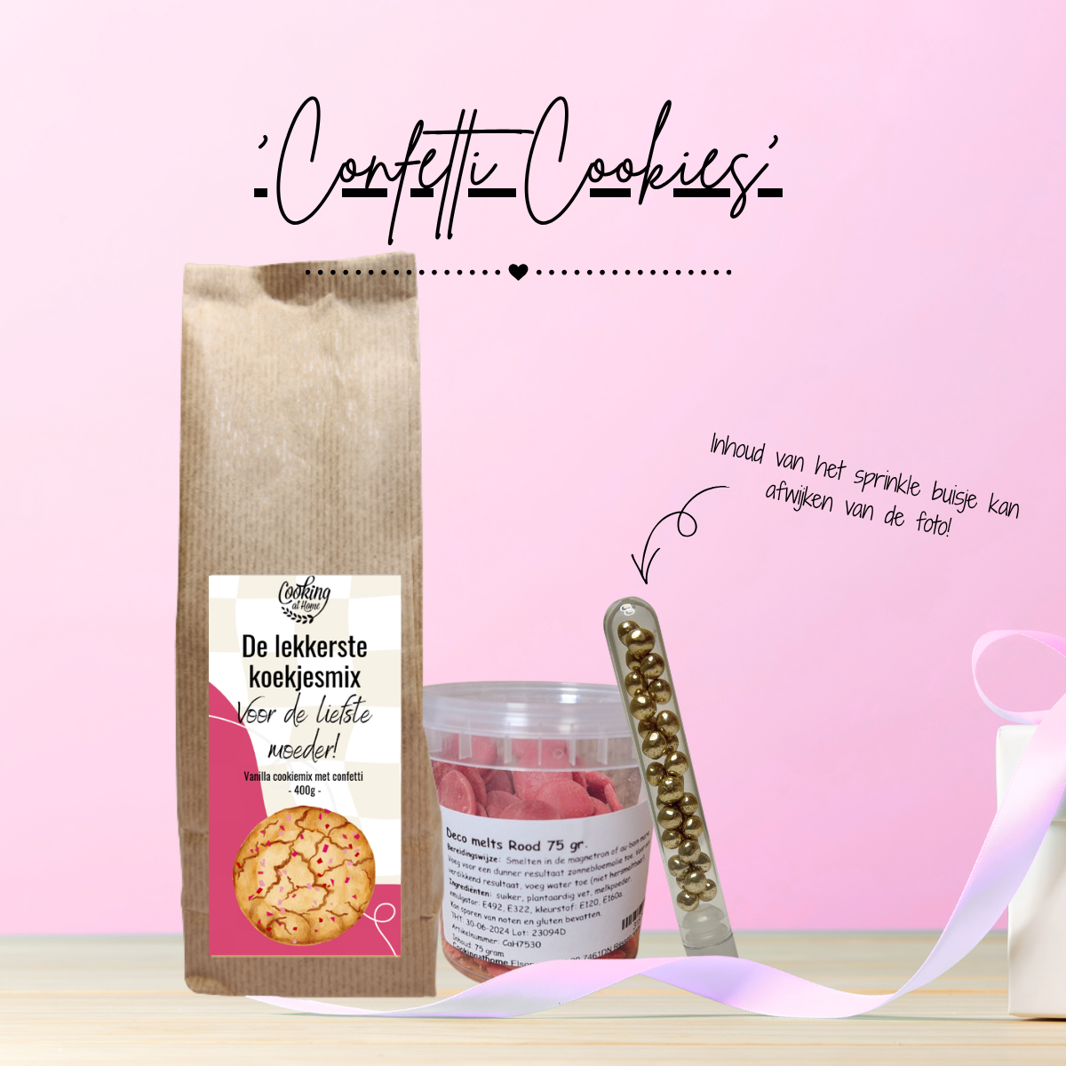 Moederdagpakket 'Confetti Cookies'
