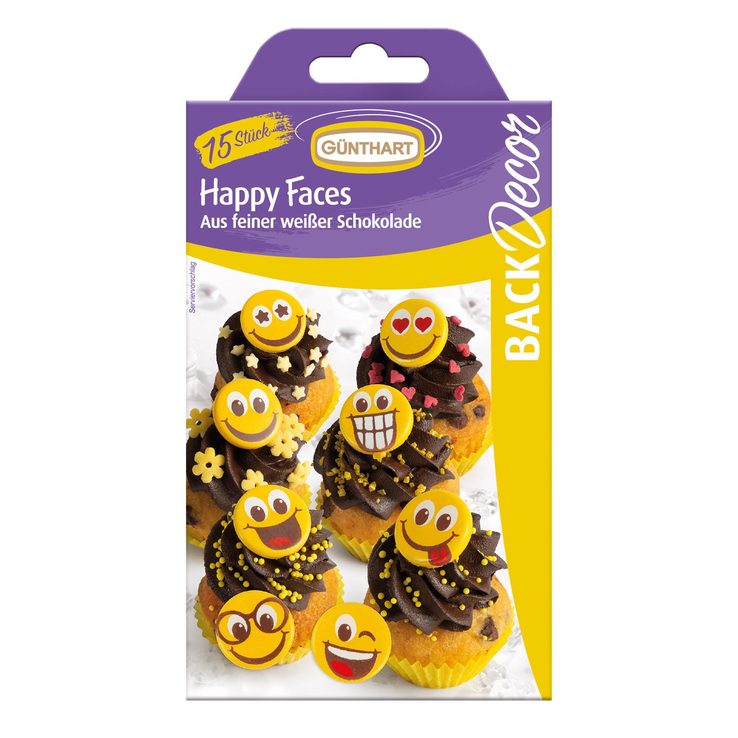 Günthart Chocoladedecoratie Smileys 15st.