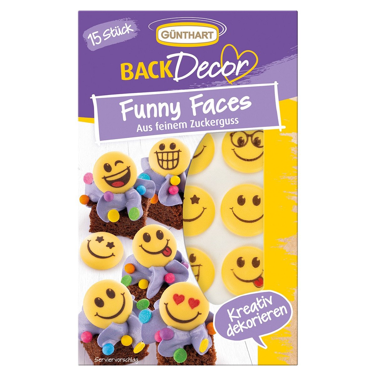 Günthart Suikerdecoratie Smiley 15st.