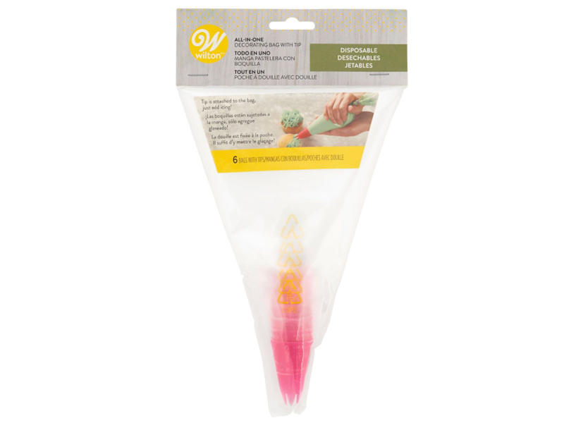 Wilton Wegwerp Spuitzakken & Spuitmondjes #1M pk/6