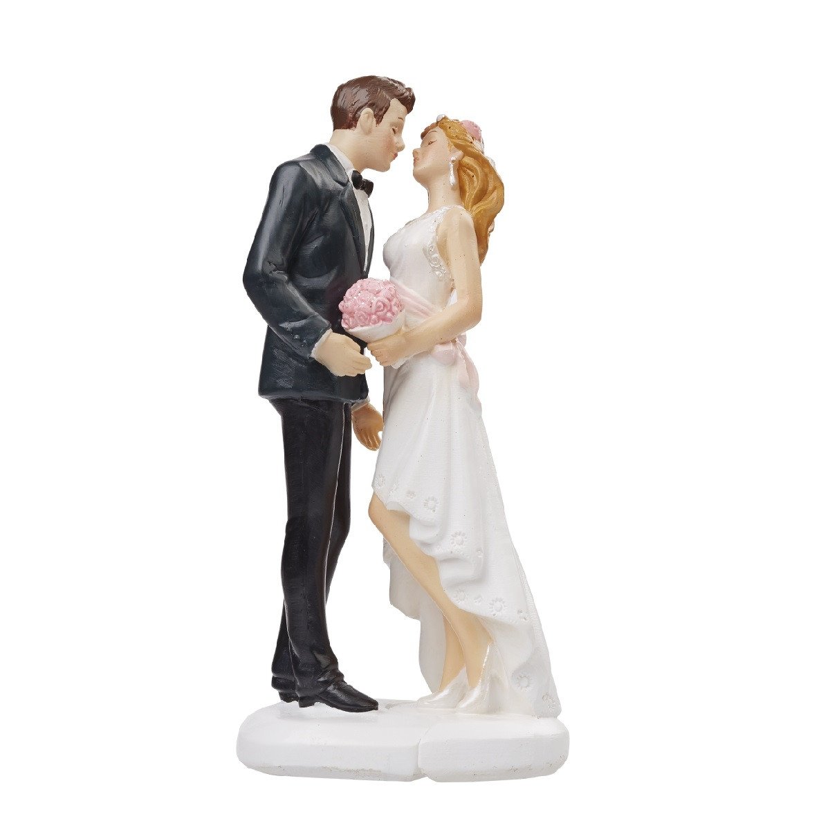 Taarttopper Bruidspaar Kussend Polystone 12cm