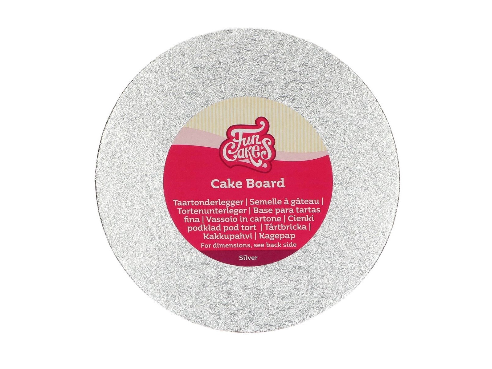 Cake Board Rond Zilver - 17,5 cm