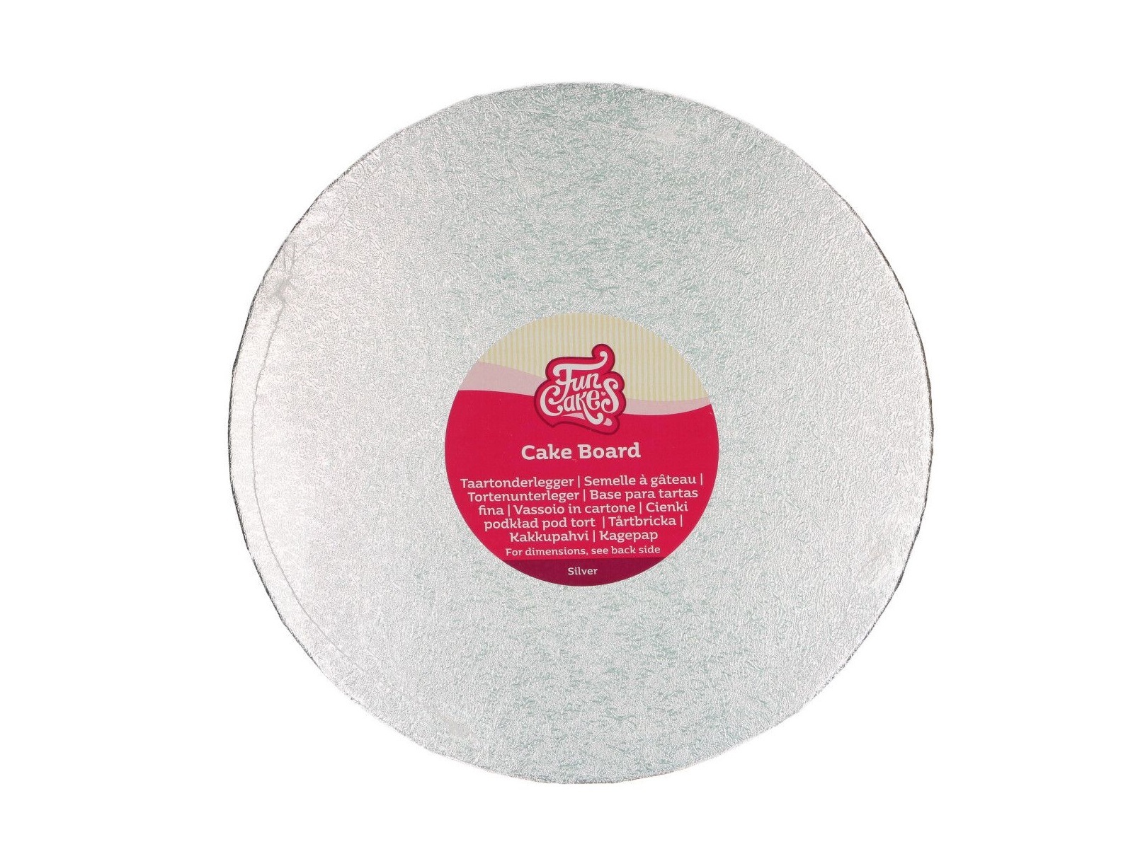 Cake Board Rond Zilver - 25 cm