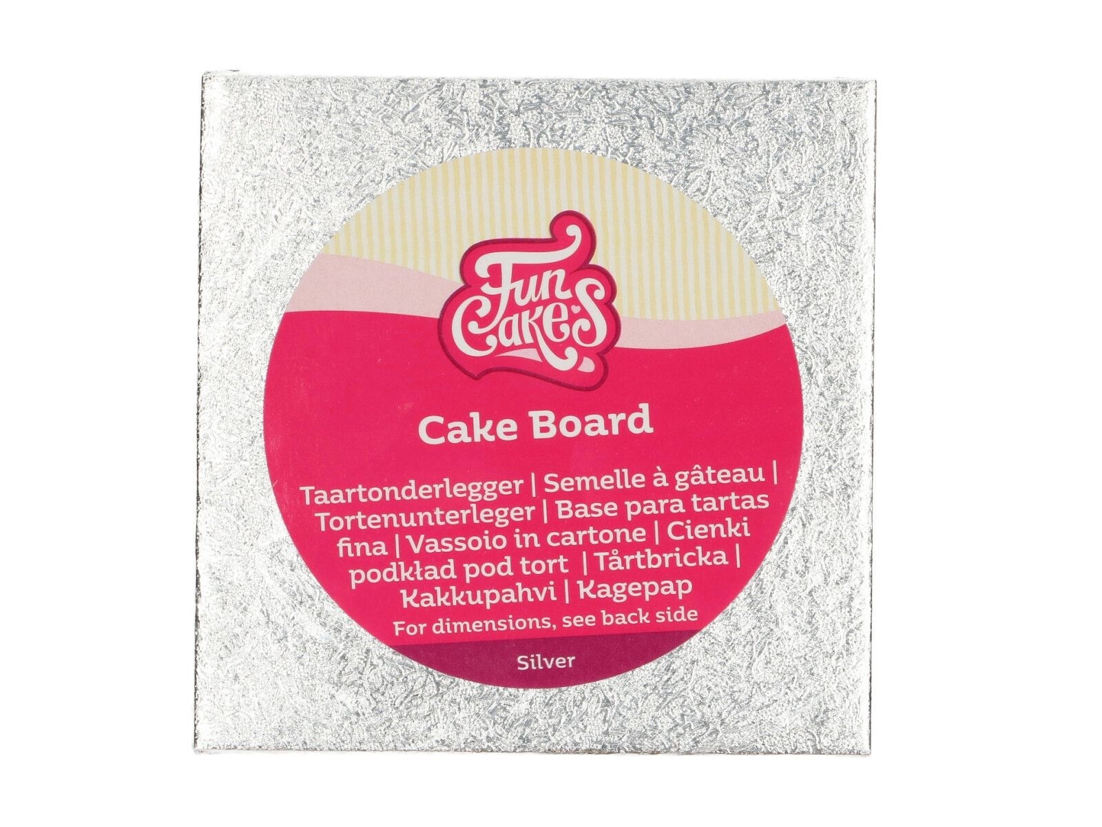 Cake Board Vierkant Zilver - 12.5 cm