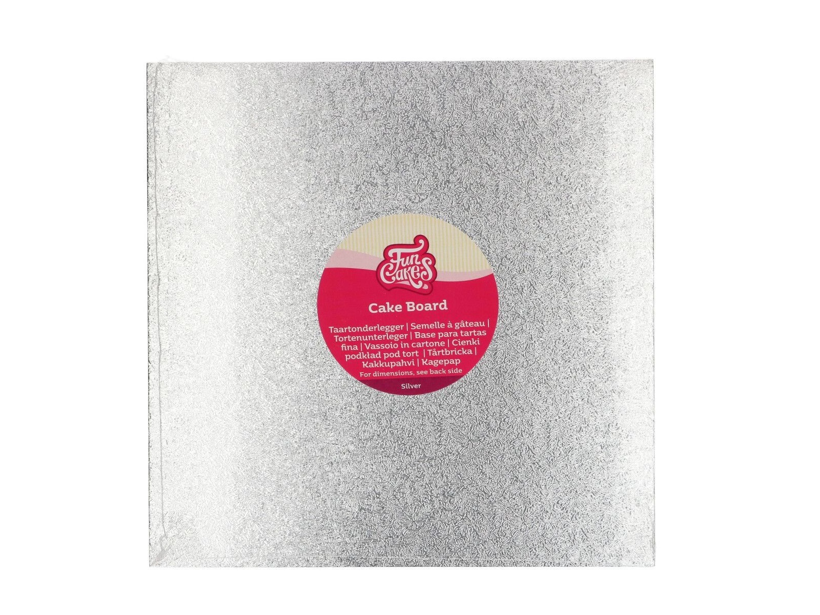 Cake Board Vierkant Zilver - 27.5 x 27.5 cm