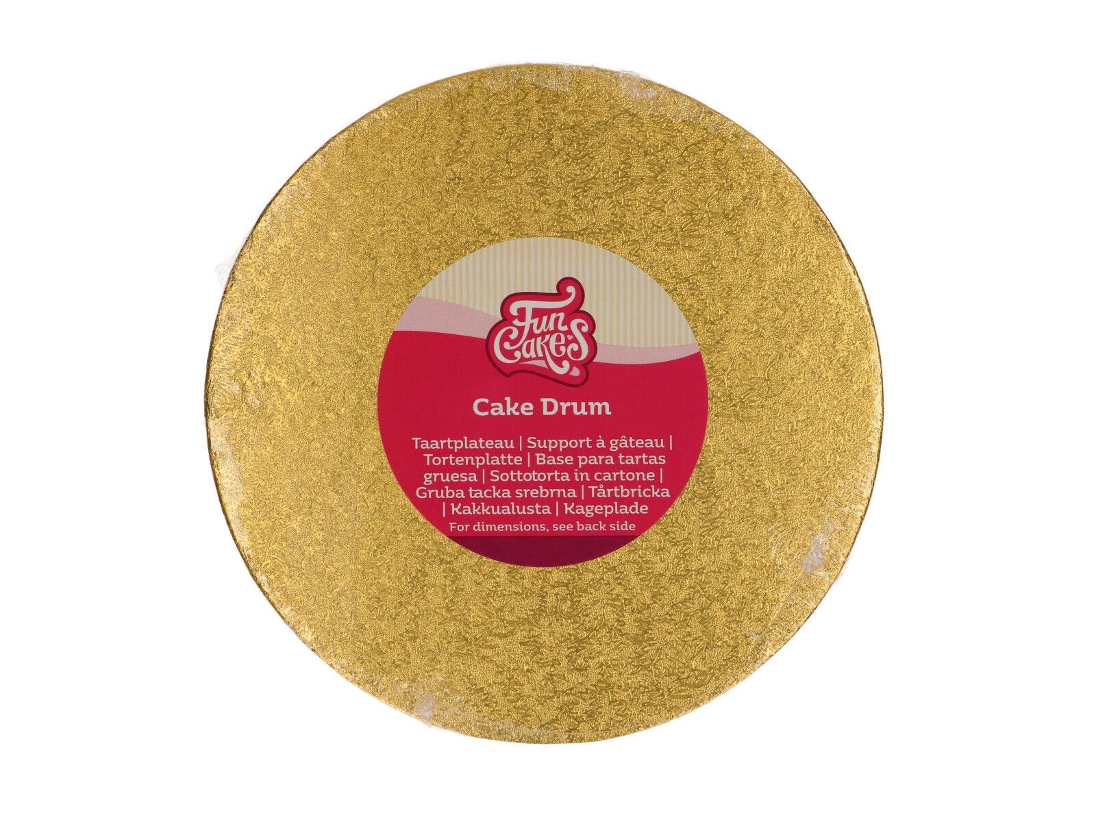Cake Drum Rond Goud - 20 cm