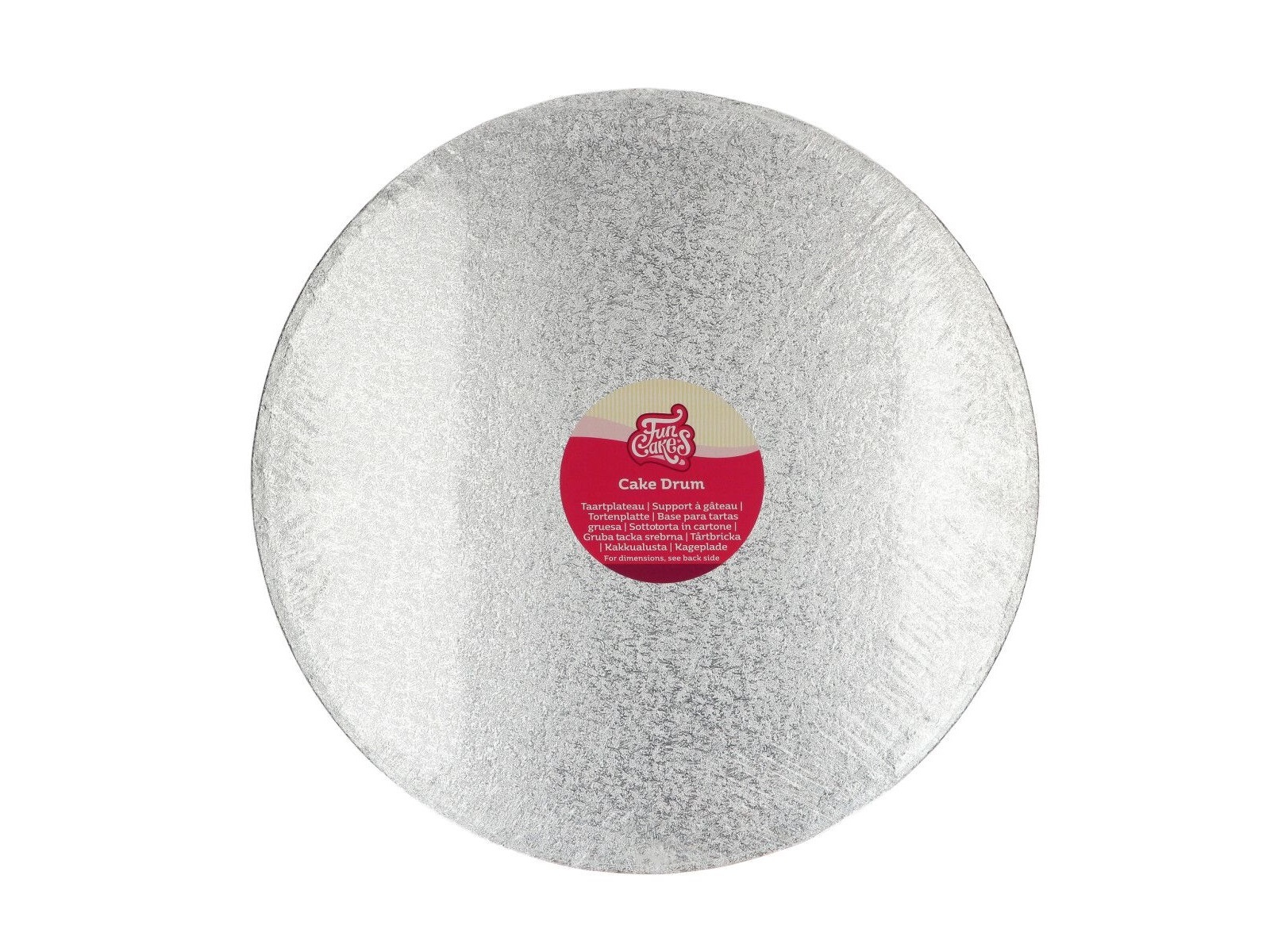 Cake Drum Rond Zilver - 38 cm