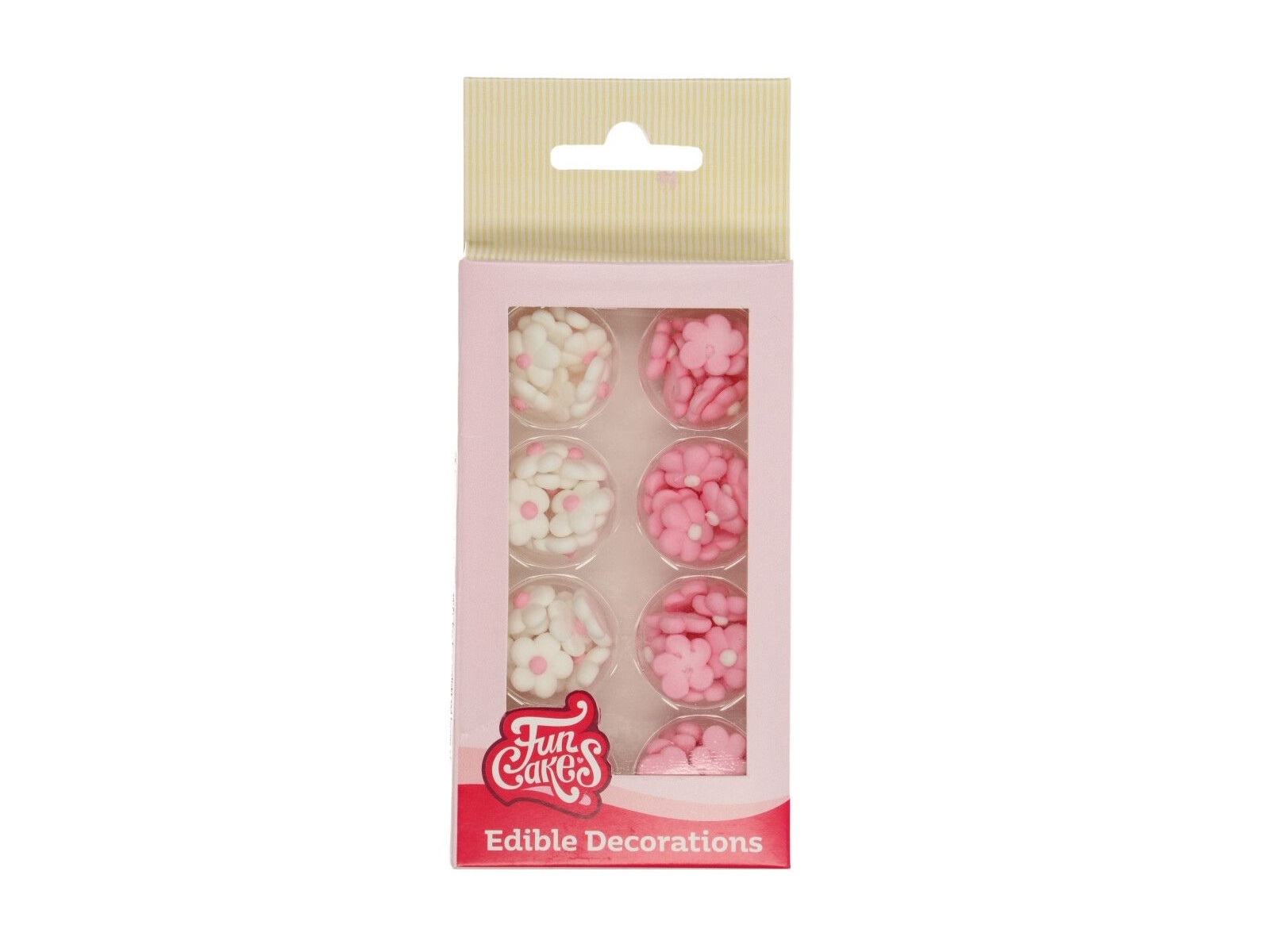 FunCakes Suikerdecoratie Bloemenmix Wit/Roze Set 64