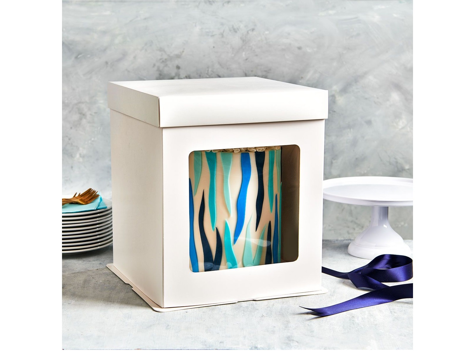 FunCakes Tall Cake Box 26 x 26 x 29,4 cm - Wit**