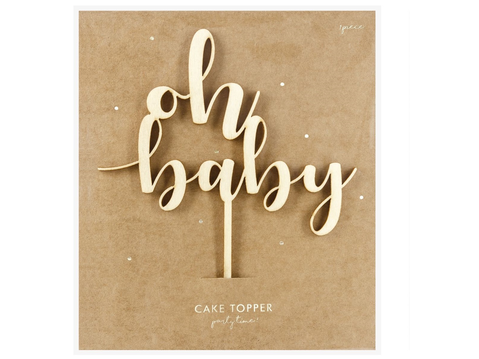 Houten Cake Topper Oh Baby