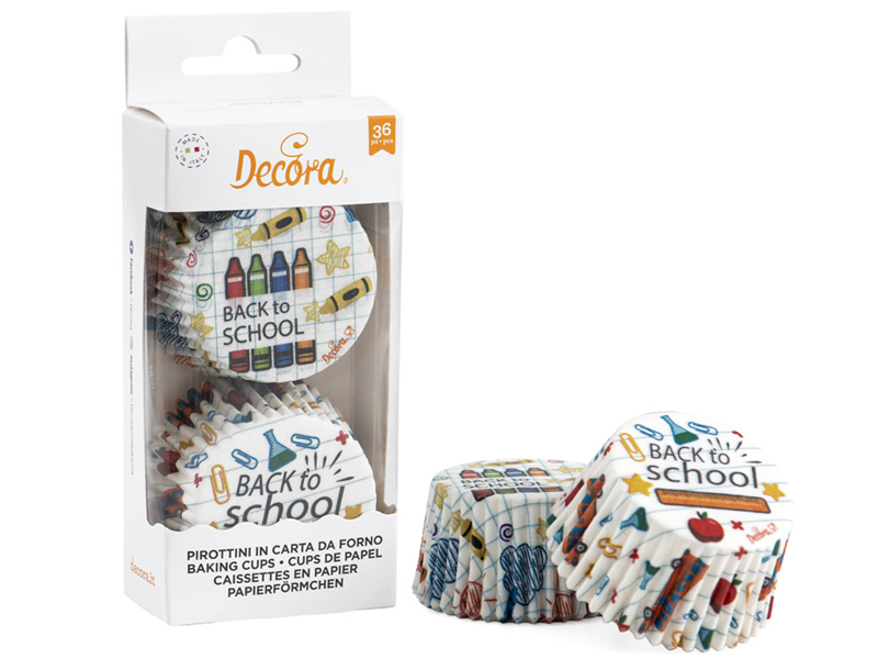 Decora Cupcake Cups Back to School 36st.**